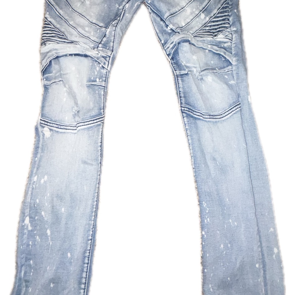 Distressed Light Blue Jeans